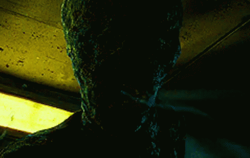 An animated gif of a dementor sucking the life force from Harry Potter