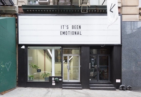 A storefront with a custom sign that says “It’s been emotional”